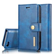 DG.MING - DG.MING Split Leather Wallet Cover iPhone SE/8/7 - Blå
