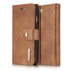 DG.MING - DG.MING Split Leather Wallet Cover iPhone SE/8/7 - Brun