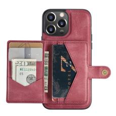 JEEHOOD - JEEHOOD iPhone 13 Pro Max Skal 2-i-1 Röd med Ställning