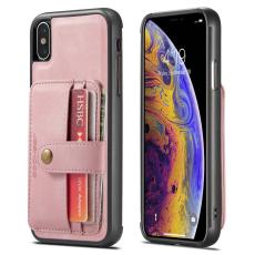 JEEHOOD - JEEHOOD iPhone XS Max Skal Shockproof Wallet Pink