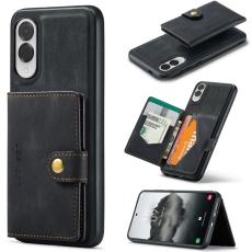 JEEHOOD - JEEHOOD J01 Retro Läderfodral till Samsung Galaxy S25 Edge - Svart