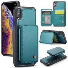 JEEHOOD - JEEHOOD J05 Fodral för iPhone XS Max i läder - Cyan