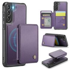 JEEHOOD - JEEHOOD J05 Fodral f&ouml;r Samsung Galaxy S21 5G - Lila L&auml;der