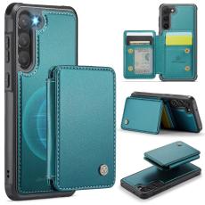 JEEHOOD - JEEHOOD J05 Samsung Galaxy S23 Skal Läder Mobilfodral Cyan