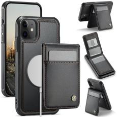 JEEHOOD - JEEHOOD J06 Läderfodral för iPhone 12 Pro/12 6.1 tum - Svart