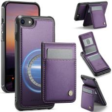 JEEHOOD - JEEHOOD J06 Läderfodral till iPhone 8/SE 2020/SE 2022 - Lila