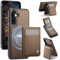 JEEHOOD - JEEHOOD J06 Läderfodral till Samsung Galaxy A56 5G - Brun