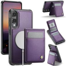 JEEHOOD - JEEHOOD J06 Läderfodral till Samsung Galaxy S25 Edge - Lila