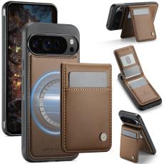 JEEHOOD - JEEHOOD J06 Leather Back Cover Google Pixel 9 Pro XL Brown