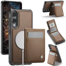 JEEHOOD - JEEHOOD J06 Samsung Galaxy S25 Edge Skal MagSafe Brun