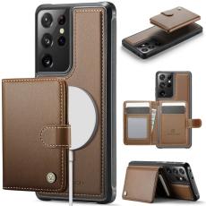 JEEHOOD - JEEHOOD J09 Fodral för Samsung Galaxy S21 Ultra 5G - Brun