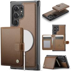 JEEHOOD - JEEHOOD J09 Fodral för Samsung Galaxy S22 Ultra 5G - Brun