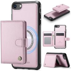 JEEHOOD - JEEHOOD J09 Fodral i läder för iPhone 8/SE 2020/SE 2022 - Rosa