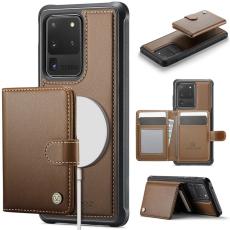 JEEHOOD - JEEHOOD J09 Samsung Galaxy S20 Ultra Skal RFID Läder Brun