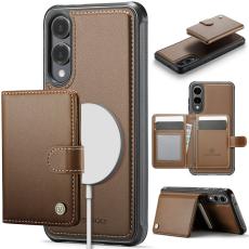 JEEHOOD - JEEHOOD J09 Samsung Galaxy S25 Edge Skal RFID Läder Brun