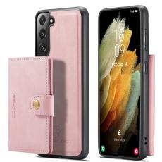 JEEHOOD - JEEHOOD Magnetic Wallet Skal för Samsung Galaxy S21 FE 5G - Roséguld