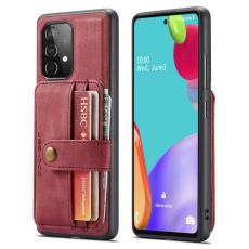 JEEHOOD - JEEHOOD Samsung Galaxy A33 5G Skal Läder Röd 2-i-1 RFID Blocking