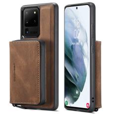 JEEHOOD - JEEHOOD Samsung Galaxy S20 Ultra Fodral Zipper Wallet Brun