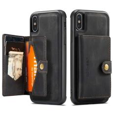 JEEHOOD - JEEHOOD Wallet Kickstand Case iPhone XS Max 6.5 tum Svart