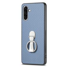 OEM - Samsung Galaxy A56 5G Fodral Kickstand Läder Carbonfiber Blå