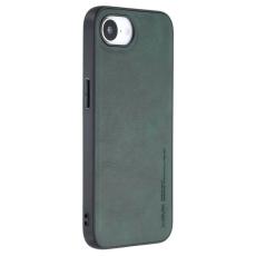 X-Level - X-LEVEL Bojue-3 iPhone 16e Skal Läderbelagd PC+TPU - Midnattsgrön