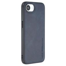 X-Level - X-LEVEL Bojue-3 iPhone 16e Skal Läderbelagt PC+TPU Blå