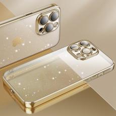 X-Level - X-LEVEL iPhone 13 Pro Max Skal Glitter Transparent TPU - Guld