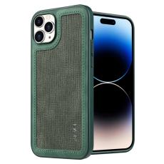 X-Level - X-LEVEL iPhone 15 Pro Skal PU Läder TPU Stötabsorberande Grön