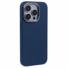 X-Level - X-LEVEL iPhone 15 Pro Skal Slim PU Läder Hård PC Blå