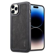 X-Level - X-LEVEL iPhone 15 Pro Skal Splicing Skydd PU Läder TPU Svart