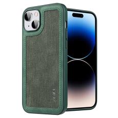 X-Level - X-LEVEL iPhone 15 Skal Splicing Anti-Slip PU Läder Grön