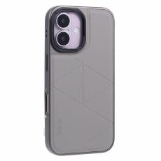 X-Level - X-LEVEL iPhone 16 Skal Geometrisk PC+TPU+Läder Titan Grå