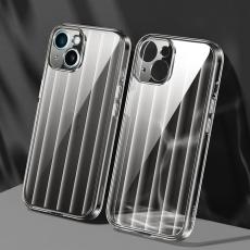XUNDD - XUNDD Greya Series iPhone 15 Skal Stripe Design Transparent Svart