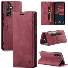 AUTSPACE - AUTSPACE A01 f&ouml;r Samsung Galaxy A54 5G Fodral &Auml;kta l&auml;der - R&ouml;d