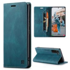 AUTSPACE - AUTSPACE A01 för Samsung Galaxy S22 5G Fodral PU Läder - Blå