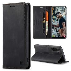 AUTSPACE - AUTSPACE A01 för Samsung Galaxy S22+ Fodral PU Läder - Svart