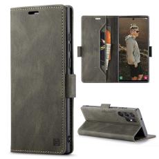 AUTSPACE - AUTSPACE A01 för Samsung Galaxy S22 Ultra Fodral PU Läder - Kaffe