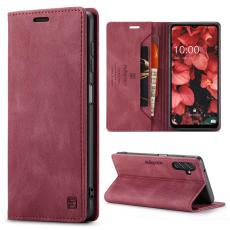 AUTSPACE - AUTSPACE A01 Fodral f&ouml;r Samsung Galaxy A13 5G - PU L&auml;der - R&ouml;d