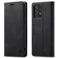 AUTSPACE - AUTSPACE A01 Fodral f&ouml;r Samsung Galaxy A53 5G - PU L&auml;der - Svart
