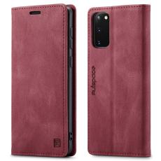AUTSPACE - AUTSPACE A01 Fodral för Samsung Galaxy S20 PU Läder - Röd
