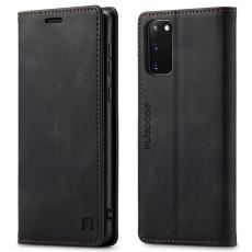 AUTSPACE - AUTSPACE A01 Fodral för Samsung Galaxy S20 PU Läder - Svart