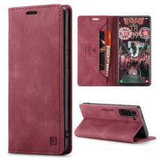 AUTSPACE - AUTSPACE A01 Fodral för Samsung Galaxy S22+ PU Läder - Röd