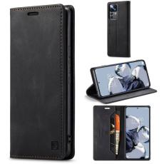 AUTSPACE - AUTSPACE A01 Fodral för Xiaomi 12T 5G - Äkta läder - Svart