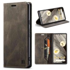 AUTSPACE - AUTSPACE A01 Google Pixel 7 Pro Fodral - Retro Matte PU Läder - Coffee