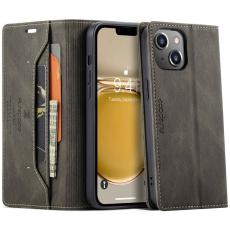 AUTSPACE - AUTSPACE A01 iPhone 14 Fodral Retro Matte PU Läder - Kaffe