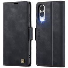 AUTSPACE - AUTSPACE A11 Fodral för Samsung Galaxy S25 Edge - Äkta läder - Svart