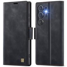 AUTSPACE - AUTSPACE Fodral för Samsung Galaxy S22 Ultra 5G - Äkta läder - Svart