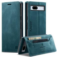 AUTSPACE - AUTSPACE Google Pixel 7a Wallet Fodral Äkta läder - Blå