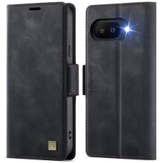 AUTSPACE - AUTSPACE Google Pixel 9a Fodral Retro Läder - Svart