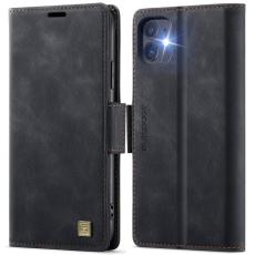 AUTSPACE - AUTSPACE iPhone 11 Fodral Retro Läder - Svart - RFID Blocking